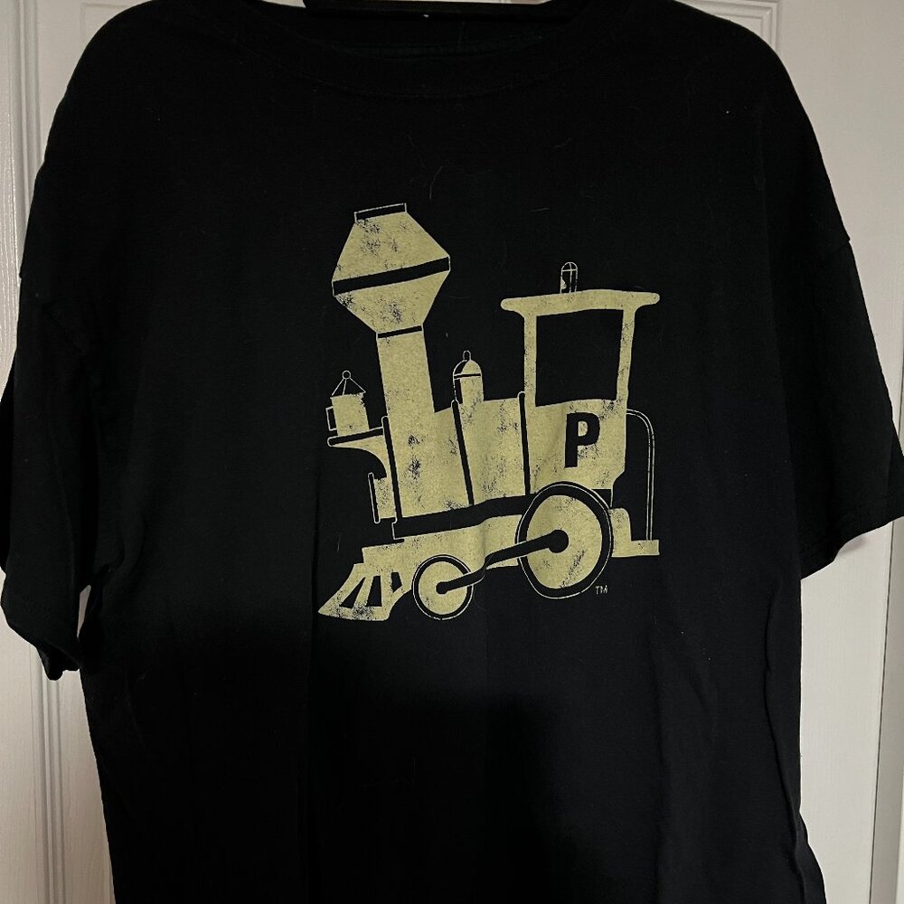 Purdue Train T Shirt Black; XL